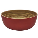 AKDC Modern Bamboo Round Serving Bowl - 15cmX6cm - Red&Bamboo - Al Kabayel Discount CentreAKDC Modern Bamboo Round Serving Bowl - 15cmX6cm - Red&BambooBowlsAKDCAl Kabayel Discount Centre