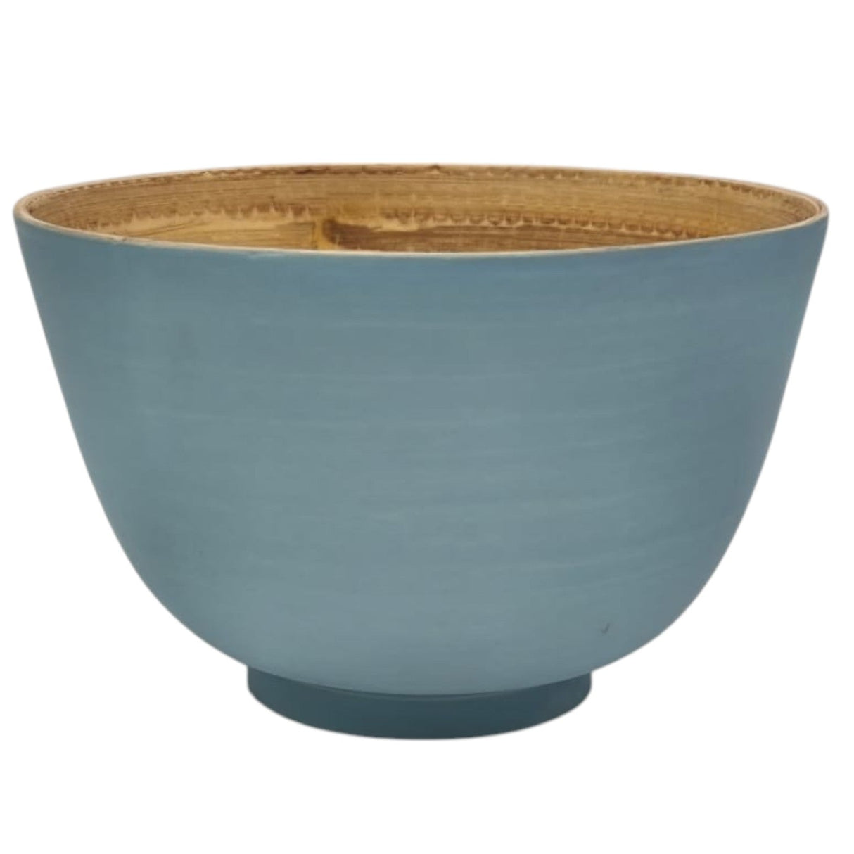 AKDC Modern Bamboo Round Serving Bowl - 16cmX10cm - Blue&Bamboo - Al Kabayel Discount CentreAKDC Modern Bamboo Round Serving Bowl - 16cmX10cm - Blue&BambooBowlsAKDCAl Kabayel Discount Centre