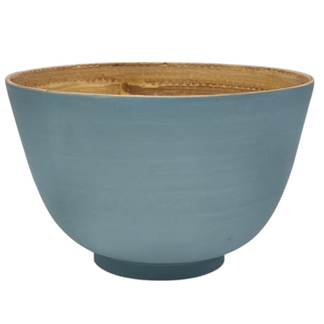 AKDC Modern Bamboo Round Serving Bowl - 16cmX10cm - Blue&Bamboo - Al Kabayel Discount CentreAKDC Modern Bamboo Round Serving Bowl - 16cmX10cm - Blue&BambooBowlsAKDCAl Kabayel Discount Centre