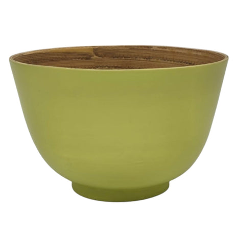 AKDC Modern Bamboo Round Serving Bowl - 16cmX10cm - LightGreen&Bamboo - Al Kabayel Discount CentreAKDC Modern Bamboo Round Serving Bowl - 16cmX10cm - LightGreen&BambooBowlsAKDCAl Kabayel Discount Centre