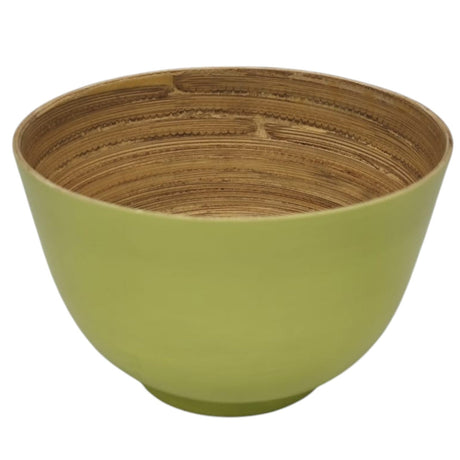 AKDC Modern Bamboo Round Serving Bowl - 16cmX10cm - LightGreen&Bamboo - Al Kabayel Discount CentreAKDC Modern Bamboo Round Serving Bowl - 16cmX10cm - LightGreen&BambooBowlsAKDCAl Kabayel Discount Centre