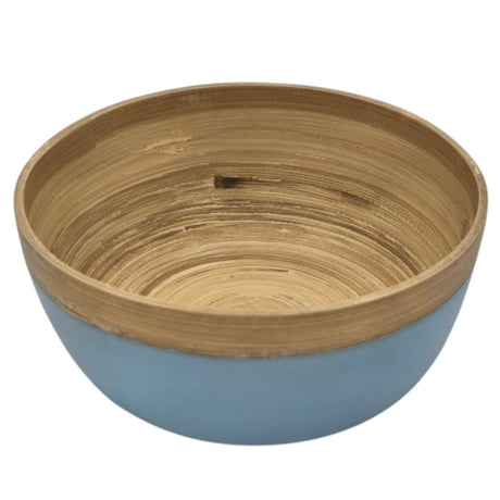 AKDC Modern Bamboo Round Serving Bowl - 18cmX8cm - Blue&Bamboo - Al Kabayel Discount CentreAKDC Modern Bamboo Round Serving Bowl - 18cmX8cm - Blue&BambooBowlsAKDCAl Kabayel Discount Centre