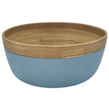 AKDC Modern Bamboo Round Serving Bowl - 18cmX8cm - Blue&Bamboo - Al Kabayel Discount CentreAKDC Modern Bamboo Round Serving Bowl - 18cmX8cm - Blue&BambooBowlsAKDCAl Kabayel Discount Centre