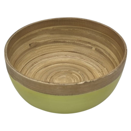 AKDC Modern Bamboo Round Serving Bowl - 18cmX8cm - LightGreen&Bamboo - Al Kabayel Discount CentreAKDC Modern Bamboo Round Serving Bowl - 18cmX8cm - LightGreen&BambooBowlsAKDCAl Kabayel Discount Centre