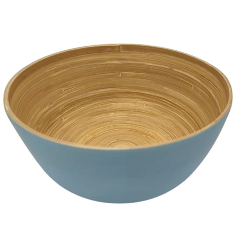 AKDC Modern Bamboo Round Serving Bowl - 25cmX12cm - Blue&Bamboo - Al Kabayel Discount CentreAKDC Modern Bamboo Round Serving Bowl - 25cmX12cm - Blue&BambooBowlsAKDCAl Kabayel Discount Centre
