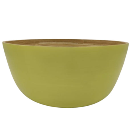 AKDC Modern Bamboo Round Serving Bowl - 25cmX12cm - LightGreen&Bamboo - Al Kabayel Discount CentreAKDC Modern Bamboo Round Serving Bowl - 25cmX12cm - LightGreen&BambooBowlsAKDCAl Kabayel Discount Centre