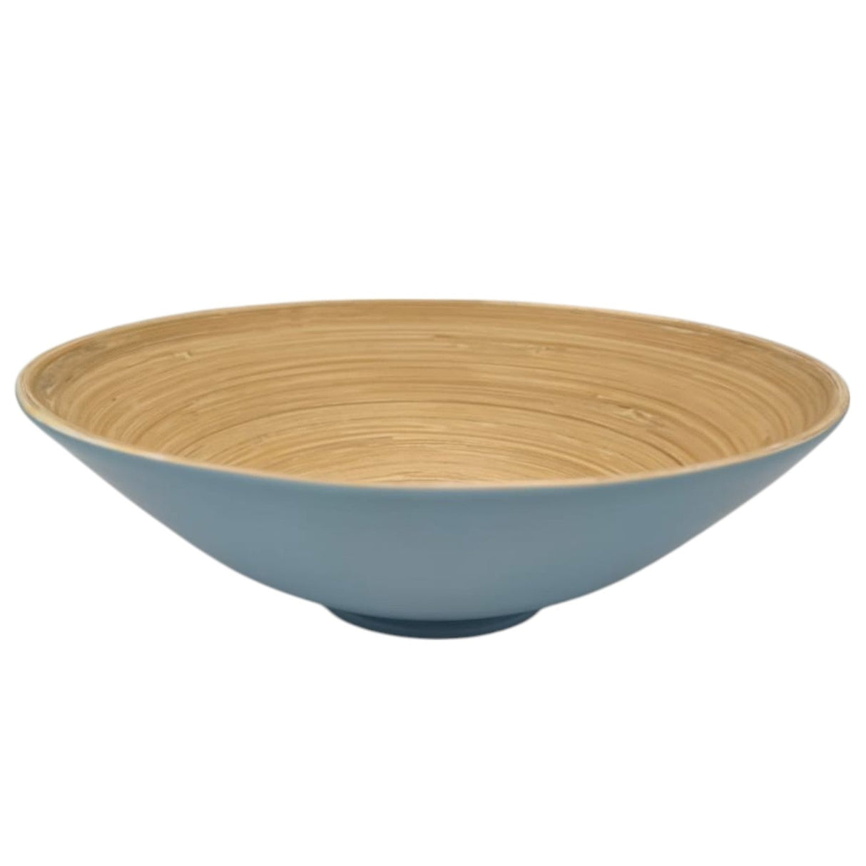 AKDC Modern Bamboo Round Serving Bowl - 30cmX10cm - Blue&Bamboo - Al Kabayel Discount CentreAKDC Modern Bamboo Round Serving Bowl - 30cmX10cm - Blue&BambooBowlsAKDCAl Kabayel Discount Centre
