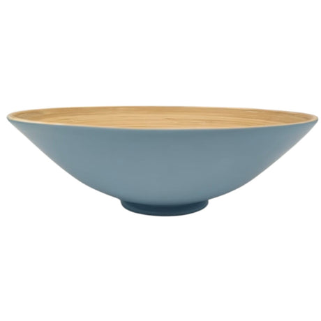 AKDC Modern Bamboo Round Serving Bowl - 30cmX10cm - Blue&Bamboo - Al Kabayel Discount CentreAKDC Modern Bamboo Round Serving Bowl - 30cmX10cm - Blue&BambooBowlsAKDCAl Kabayel Discount Centre