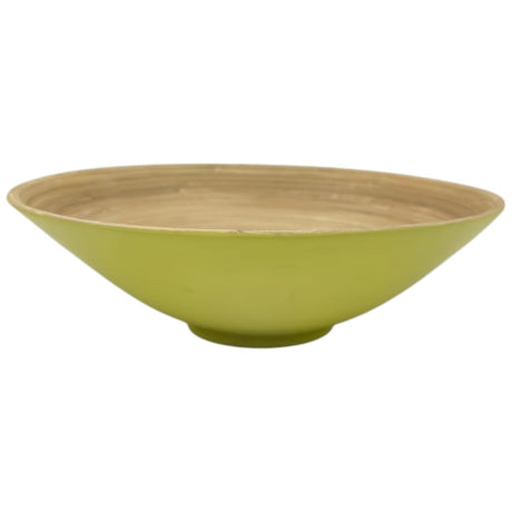 AKDC Modern Bamboo Round Serving Bowl - 30cmX10cm - LightGreen&Bamboo - Al Kabayel Discount CentreAKDC Modern Bamboo Round Serving Bowl - 30cmX10cm - LightGreen&BambooBowlsAKDCAl Kabayel Discount Centre