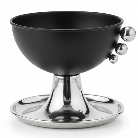 AKDC Modern Black and Silver Metal Footed Candy Bowl with Stylish Finish for Table Decoration – 15×12 cm - Al Kabayel Discount CentreAKDC Modern Black and Silver Metal Footed Candy Bowl with Stylish Finish for Table Decoration – 15×12 cmBowlsAKDCAl Kabayel Discount Centre