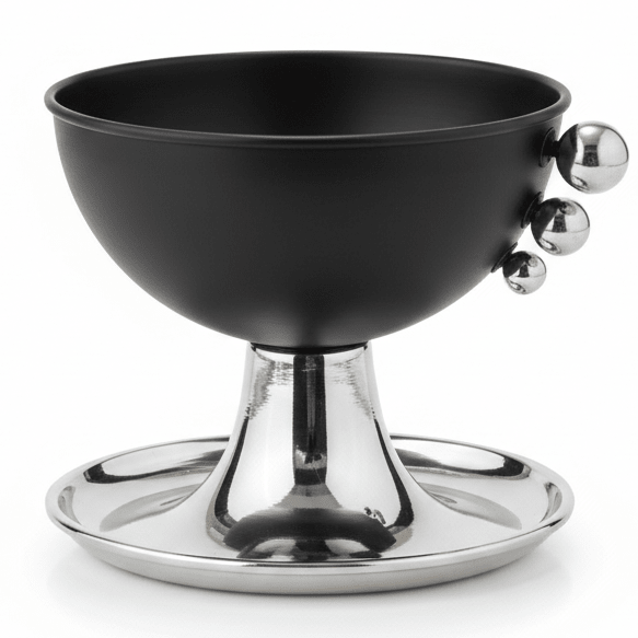 AKDC Modern Black and Silver Metal Footed Candy Bowl with Stylish Finish for Table Decoration – 15×12 cm - Al Kabayel Discount CentreAKDC Modern Black and Silver Metal Footed Candy Bowl with Stylish Finish for Table Decoration – 15×12 cmBowlsAKDCAl Kabayel Discount Centre