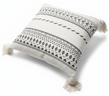 AKDC Modern Black & White Geometric Design Square Cushion – Premium Cotton Upholstery, 45×45 cm - Al Kabayel Discount CentreAKDC Modern Black & White Geometric Design Square Cushion – Premium Cotton Upholstery, 45×45 cmFloor Pillows & CushionsAKDCAl Kabayel Discount Centre