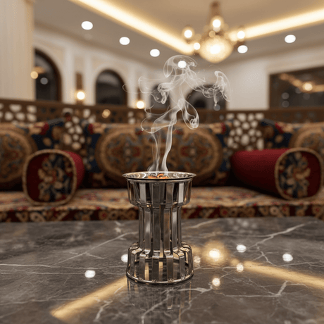 AKDC Modern Decorative Stainless Steel Incense Burner Holder – Elegant Home Fragrance Accessory – 16 × 11 cm - Al Kabayel Discount CentreAKDC Modern Decorative Stainless Steel Incense Burner Holder – Elegant Home Fragrance Accessory – 16 × 11 cmIncense BurnerAKDCAl Kabayel Discount Centre