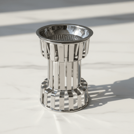 AKDC Modern Decorative Stainless Steel Incense Burner Holder – Elegant Home Fragrance Accessory – 16 × 11 cm - Al Kabayel Discount CentreAKDC Modern Decorative Stainless Steel Incense Burner Holder – Elegant Home Fragrance Accessory – 16 × 11 cmIncense BurnerAKDCAl Kabayel Discount Centre