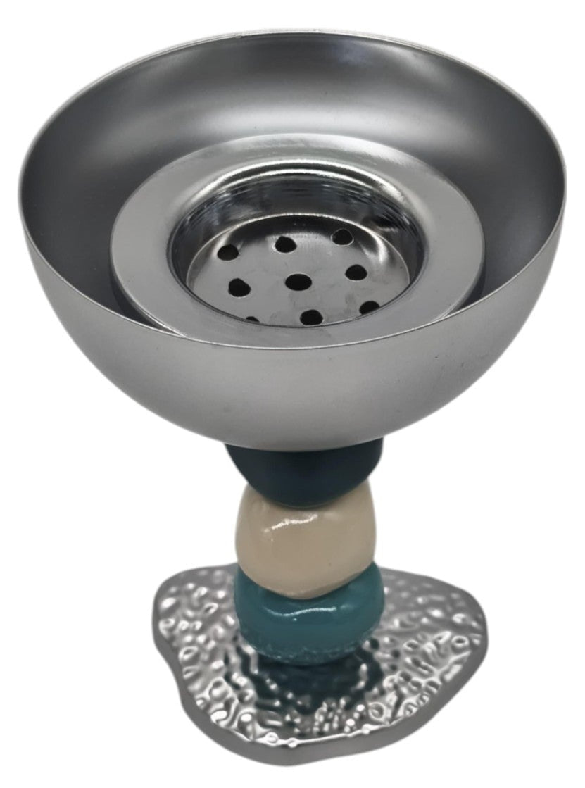 AKDC Modern Design Round Metal Incense Burner 14cm*10cm, Silver - Al Kabayel Discount CentreAKDC Modern Design Round Metal Incense Burner 14cm*10cm, SilverHome Décor AccentsAKDCAl Kabayel Discount Centre