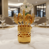 AKDC Modern Gold Metal Cutlery Holder Stand for Organized Kitchen and Dining Table – 10 cm - Al Kabayel Discount CentreAKDC Modern Gold Metal Cutlery Holder Stand for Organized Kitchen and Dining Table – 10 cmNapkin Holders & Tissue BoxAKDCAl Kabayel Discount Centre