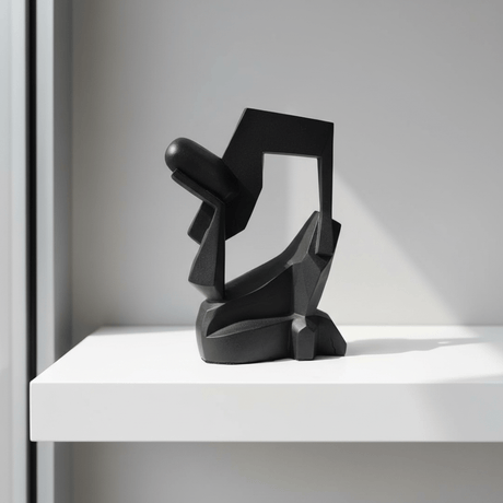 AKDC Modern Polyresin Unique Abstract Decorative Showpiece – Luxury Statement Home Accent Sculpture, Black, 26 cm - Al Kabayel Discount CentreAKDC Modern Polyresin Unique Abstract Decorative Showpiece – Luxury Statement Home Accent Sculpture, Black, 26 cmHome Décor AccentsAKDCAl Kabayel Discount Centre