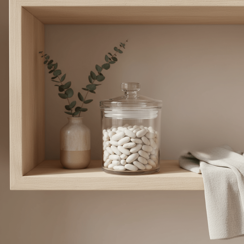 AKDC Modern Round Airtight Acrylic Storage Canister in Crystal Clear Finish with Lid – Stylish Pantry Organizer, 550 ml - Al Kabayel Discount CentreAKDC Modern Round Airtight Acrylic Storage Canister in Crystal Clear Finish with Lid – Stylish Pantry Organizer, 550 mlJars & Food SaversAKDCAl Kabayel Discount Centre