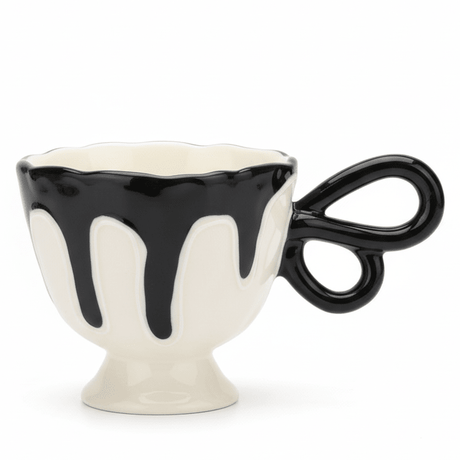 AKDC Modern White Ceramic Mug with Elegant Black Pattern & Comfortable Handle 250ml - Al Kabayel Discount CentreAKDC Modern White Ceramic Mug with Elegant Black Pattern & Comfortable Handle 250mlTea CupsAKDCAl Kabayel Discount Centre