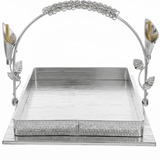 AKDC ModernServe Square Metal Serving Tray with Elegant Side Handles Multipurpose Serving Plate 20cm - Al Kabayel Discount CentreAKDC ModernServe Square Metal Serving Tray with Elegant Side Handles Multipurpose Serving Plate 20cmServing TraysAKDCAl Kabayel Discount Centre
