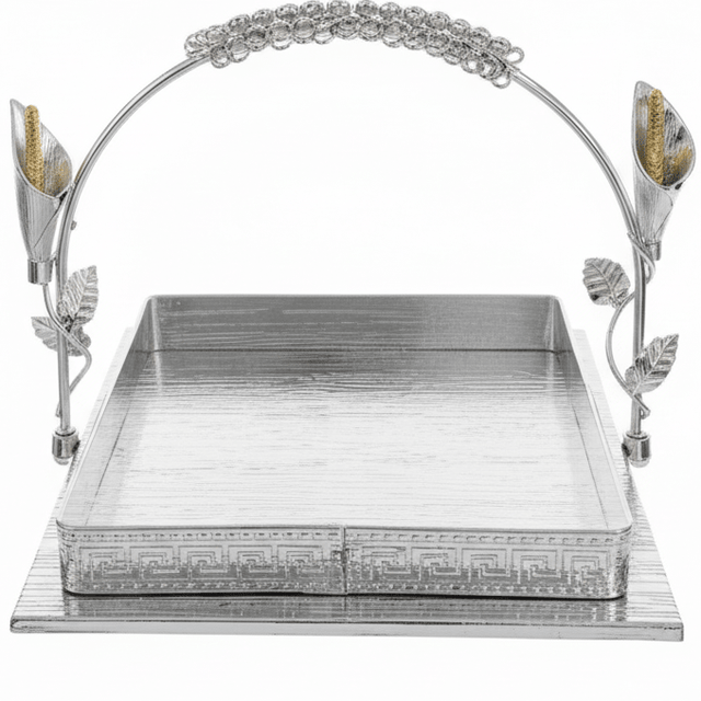 AKDC ModernServe Square Metal Serving Tray with Elegant Side Handles Multipurpose Serving Plate 20cm - Al Kabayel Discount CentreAKDC ModernServe Square Metal Serving Tray with Elegant Side Handles Multipurpose Serving Plate 20cmServing TraysAKDCAl Kabayel Discount Centre