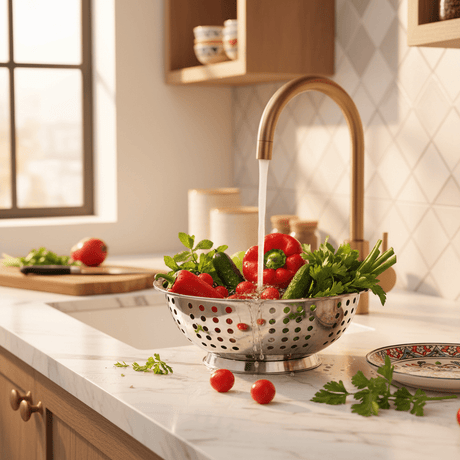 AKDC Multi - Purpose Stainless Steel Colander – 28cm - Al Kabayel Discount CentreAKDC Multi - Purpose Stainless Steel Colander – 28cmKitchen Utensils & GadgetsFALCONAl Kabayel Discount Centre