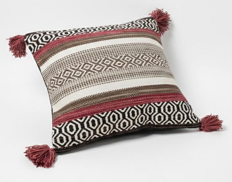 AKDC Multicolor Accent Square Cushion with Beige, Brown & Pink Detailing – Premium Cotton, 45×45 cm - Al Kabayel Discount CentreAKDC Multicolor Accent Square Cushion with Beige, Brown & Pink Detailing – Premium Cotton, 45×45 cmFloor Pillows & CushionsAKDCAl Kabayel Discount Centre
