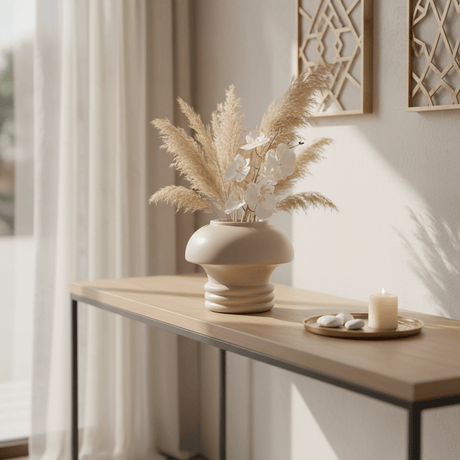 AKDC Mushroom - Inspired Ceramic Decorative Flower Vase – Beige Modern Sculptural Design, 12 × 14 cm - Al Kabayel Discount CentreAKDC Mushroom - Inspired Ceramic Decorative Flower Vase – Beige Modern Sculptural Design, 12 × 14 cmFlower/Plant PotsAKDCAl Kabayel Discount Centre