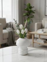 AKDC Mushroom - Inspired Ceramic Decorative Vase – Elegant White Playful Sculptural Design, 12 × 14 cm - Al Kabayel Discount CentreAKDC Mushroom - Inspired Ceramic Decorative Vase – Elegant White Playful Sculptural Design, 12 × 14 cmFlower/Plant PotsAKDCAl Kabayel Discount Centre