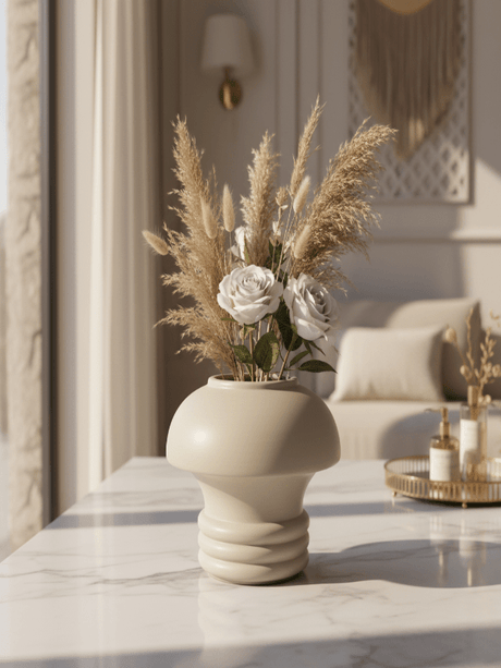 AKDC Mushroom - Style Ceramic Flower Vase – Green Contemporary Decorative Design, 12 × 14 cm - Al Kabayel Discount CentreAKDC Mushroom - Style Ceramic Flower Vase – Green Contemporary Decorative Design, 12 × 14 cmFlower/Plant PotsAKDCAl Kabayel Discount Centre