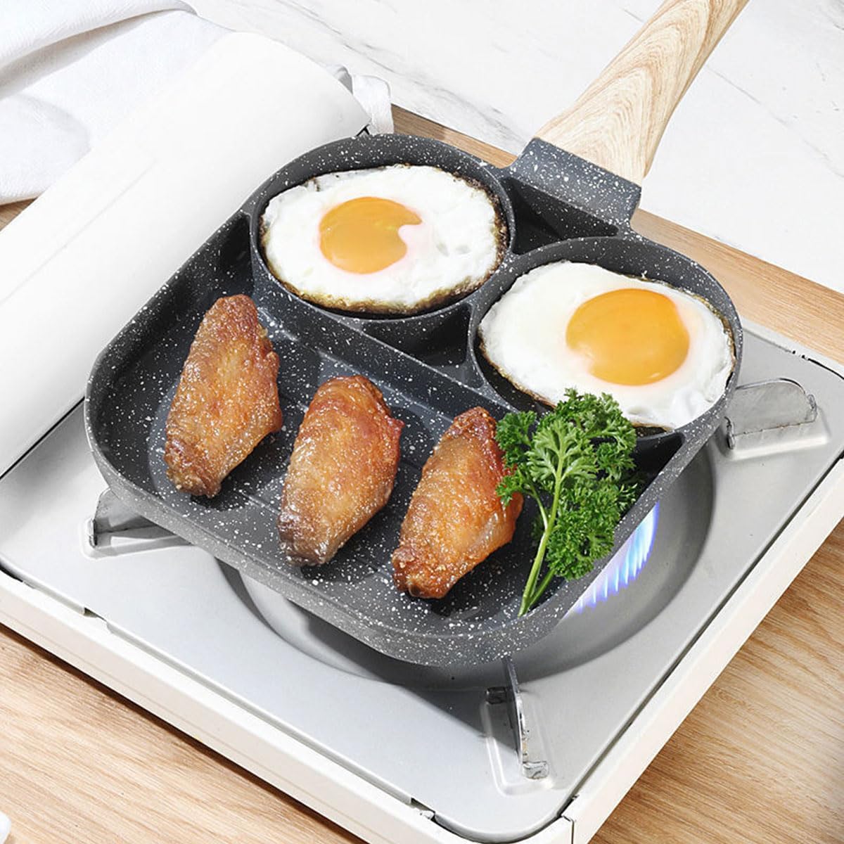 AKDC Non - Stick Pan 1 Grill Hole and 2 Round Hole - Al Kabayel Discount CentreAKDC Non - Stick Pan 1 Grill Hole and 2 Round HoleFrying Pans & SkilletsAKDCAl Kabayel Discount Centre