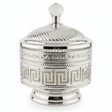 AKDC Ornate Silver Sugar Pot with Crystal Lid | Luxury Metal & Glass Canister | 15×11cm - Al Kabayel Discount CentreAKDC Ornate Silver Sugar Pot with Crystal Lid | Luxury Metal & Glass Canister | 15×11cmJars & Food SaversAKDCAl Kabayel Discount Centre