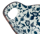 AKDC Oval Ceramic Bowl with Handle 26.5cm*15.5cm*5.5cm, White and Blue Floral Designs - Al Kabayel Discount CentreAKDC Oval Ceramic Bowl with Handle 26.5cm*15.5cm*5.5cm, White and Blue Floral DesignsBowlsAKDCAl Kabayel Discount Centre