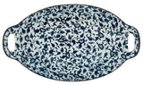 AKDC Oval Ceramic Bowl with Handle 26.5cm*15.5cm*5.5cm, White and Blue Floral Designs - Al Kabayel Discount CentreAKDC Oval Ceramic Bowl with Handle 26.5cm*15.5cm*5.5cm, White and Blue Floral DesignsBowlsAKDCAl Kabayel Discount Centre