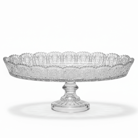 AKDC Oval Glass Footed Serving Tray – Multipurpose Tray for Desserts, Fruits & Snacks – 30×15 cm - Al Kabayel Discount CentreAKDC Oval Glass Footed Serving Tray – Multipurpose Tray for Desserts, Fruits & Snacks – 30×15 cmserving traysAKDCAl Kabayel Discount Centre