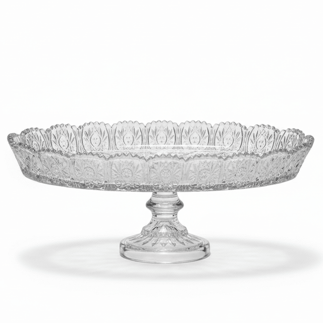 AKDC Oval Glass Footed Serving Tray – Multipurpose Tray for Desserts, Fruits & Snacks – 30×15 cm - Al Kabayel Discount CentreAKDC Oval Glass Footed Serving Tray – Multipurpose Tray for Desserts, Fruits & Snacks – 30×15 cmserving traysAKDCAl Kabayel Discount Centre