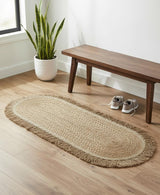 AKDC Oval Rattan Rug 35×120cm – Brownish Fringe Border, Elegant Handmade Rug for Hallways & Entryways - Al Kabayel Discount CentreAKDC Oval Rattan Rug 35×120cm – Brownish Fringe Border, Elegant Handmade Rug for Hallways & EntrywaysDoormatsAKDCAl Kabayel Discount Centre