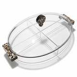 AKDC Oval Transparent Acrylic 4 - Compartment Candy & Dry Fruit Serving Box – 32.5 × 25 cm - Al Kabayel Discount CentreAKDC Oval Transparent Acrylic 4 - Compartment Candy & Dry Fruit Serving Box – 32.5 × 25 cmJars & Food SaversAKDCAl Kabayel Discount Centre
