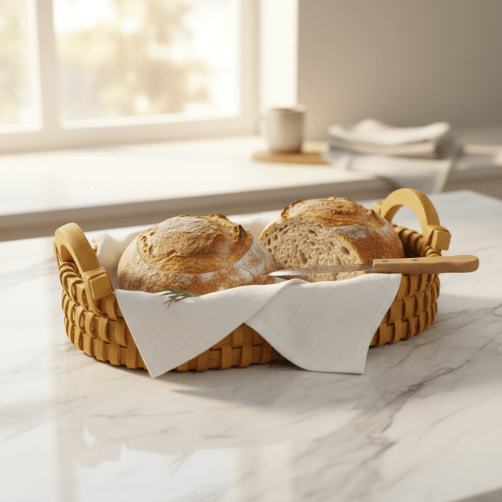 AKDC Oval Wooden Basket with Handle – Natural Brown Finish, Rustic Farmhouse Style Storage & Serving Basket, 31 × 22 × 6 cm - Al Kabayel Discount CentreAKDC Oval Wooden Basket with Handle – Natural Brown Finish, Rustic Farmhouse Style Storage & Serving Basket, 31 × 22 × 6 cmRattanAKDCAl Kabayel Discount Centre