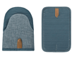 AKDC Oven Glove and Insulation Pad Set with Silicon Grip(Gloves - 17cm*30cm, Pad - 17cm*17cm), Blue/Grey - Al Kabayel Discount CentreAKDC Oven Glove and Insulation Pad Set with Silicon Grip(Gloves - 17cm*30cm, Pad - 17cm*17cm), Blue/GreyCookware AccessoriesAKDCAl Kabayel Discount Centre