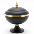 AKDC Oversized Decorative Candy Storage Jar with Lid – High - End Black and Gold Metal Design for Living Room, Dining Table and Festive Display, Size 27 × 21 cm - Al Kabayel Discount CentreAKDC Oversized Decorative Candy Storage Jar with Lid – High - End Black and Gold Metal Design for Living Room, Dining Table and Festive Display, Size 27 × 21 cmJars & Food SaversAKDCAl Kabayel Discount Centre