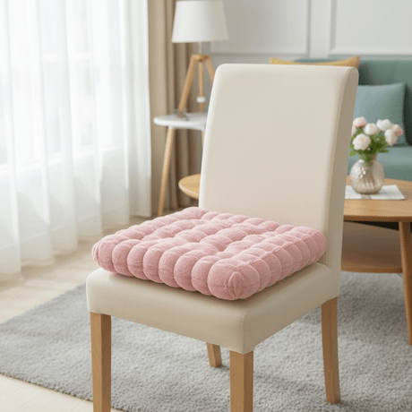 AKDC Pastel Pink Plush Square Chair Cushion Soft Comfortable Seat Pad for Bedroom Living Room and Dining Chairs 40 × 40 cm - Al Kabayel Discount CentreAKDC Pastel Pink Plush Square Chair Cushion Soft Comfortable Seat Pad for Bedroom Living Room and Dining Chairs 40 × 40 cmFloor Pillows & CushionsAKDCAl Kabayel Discount Centre