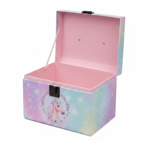 AKDC Pastel Rainbow Unicorn Design Cardboard Gift Box with Handle for Kids Birthday Party Favors, Candy Treats & Gift Hampers – 21×16.5 cm - Al Kabayel Discount CentreAKDC Pastel Rainbow Unicorn Design Cardboard Gift Box with Handle for Kids Birthday Party Favors, Candy Treats & Gift Hampers – 21×16.5 cmPacking & Wrapping SuppliesAKDCAl Kabayel Discount Centre