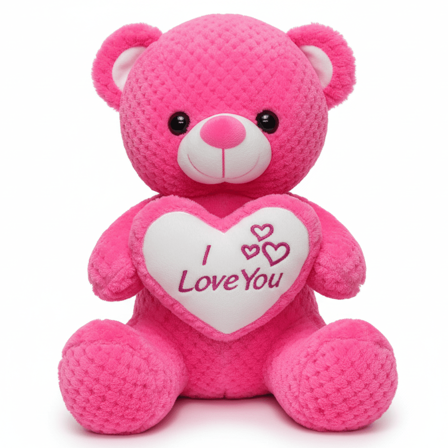 AKDC Pink Teddy Bear Soft Plush Toy with "I Love You" Printed Message – 30 cm Stuffed Animal - Al Kabayel Discount CentreAKDC Pink Teddy Bear Soft Plush Toy with "I Love You" Printed Message – 30 cm Stuffed AnimalToysAKDCAl Kabayel Discount Centre