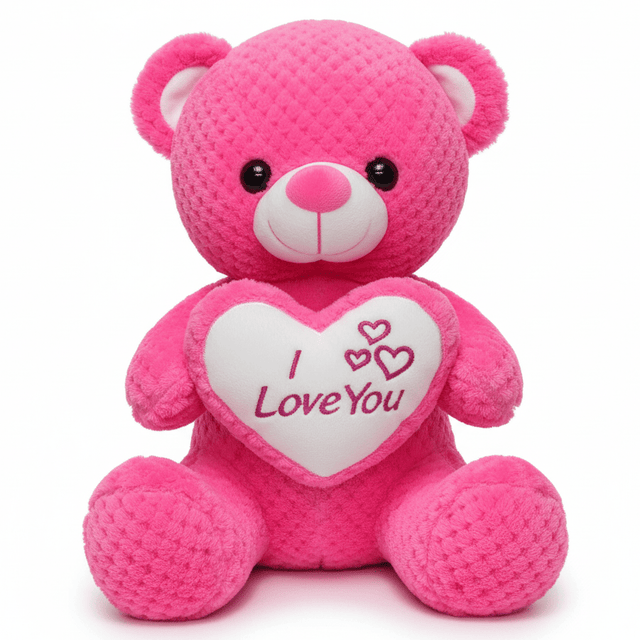 AKDC Pink Teddy Bear Soft Plush Toy with "I Love You" Printed Message – 30 cm Stuffed Animal - Al Kabayel Discount CentreAKDC Pink Teddy Bear Soft Plush Toy with "I Love You" Printed Message – 30 cm Stuffed AnimalToysAKDCAl Kabayel Discount Centre