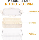 AKDC Plastic Colander Food Container 22cm*15cm*6.5cm - Al Kabayel Discount CentreAKDC Plastic Colander Food Container 22cm*15cm*6.5cmFood ContainersAKDCAl Kabayel Discount Centre