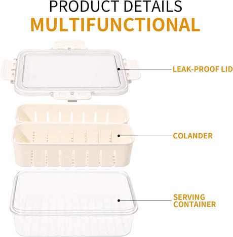 AKDC Plastic Colander Food Container 22cm*15cm*6.5cm - Al Kabayel Discount CentreAKDC Plastic Colander Food Container 22cm*15cm*6.5cmFood ContainersAKDCAl Kabayel Discount Centre