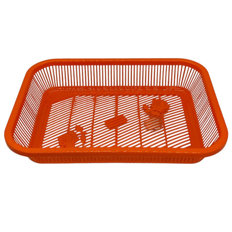 AKDC Plastic Fruit Tray Kitchen Counter Polypropylene Fruit Holder Modern - 35cmX26cmX6cm - Orange - Al Kabayel Discount CentreAKDC Plastic Fruit Tray Kitchen Counter Polypropylene Fruit Holder Modern - 35cmX26cmX6cm - OrangeOrganizers & AccessoriesAKDCAl Kabayel Discount Centre