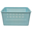 AKDC Plastic Fruit Vegetable Storage Basket - 27cmX18cmX14cm - Cyan - Al Kabayel Discount CentreAKDC Plastic Fruit Vegetable Storage Basket - 27cmX18cmX14cm - CyanOrganizers & AccessoriesAKDCAl Kabayel Discount Centre