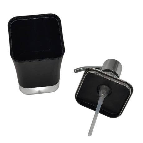 AKDC Plastic Liquid Soap Dispenser for Bathroom & Kitchen Sink, Dish Soap Dispenser With Easy - to - Press Pump - 300ML - Black&Silver - Al Kabayel Discount CentreAKDC Plastic Liquid Soap Dispenser for Bathroom & Kitchen Sink, Dish Soap Dispenser With Easy - to - Press Pump - 300ML - Black&SilverHome DÃ©cor AccentsAKDCAl Kabayel Discount Centre